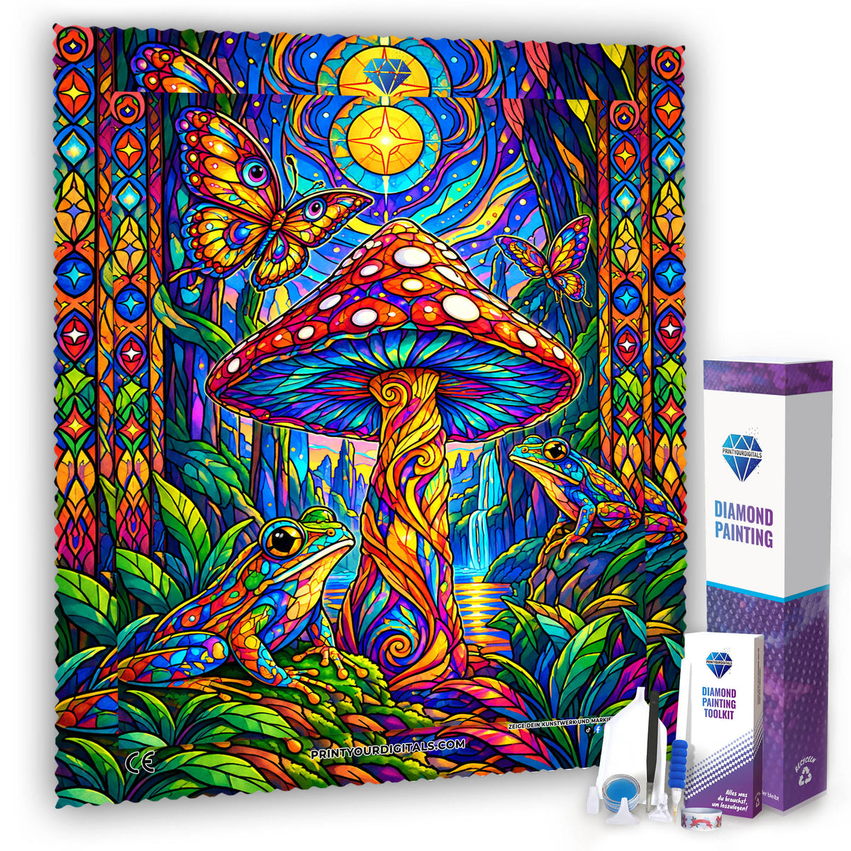 Diamond Painting - Regenbogenpilz