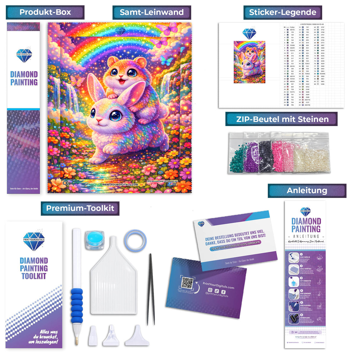 Diamond Painting – Regenbogenfreunde