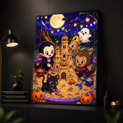 Diamond Painting - Halloween im Sandkasten