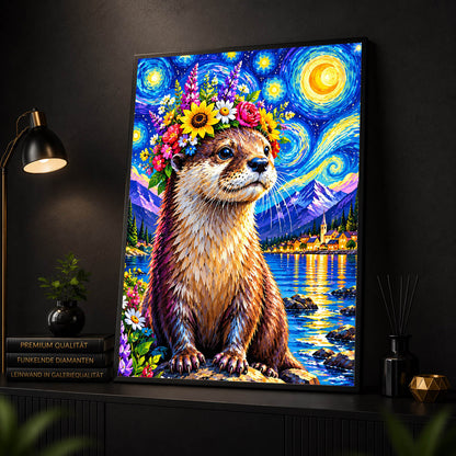 Diamond Painting - Otter Bilbo in der Sternennacht