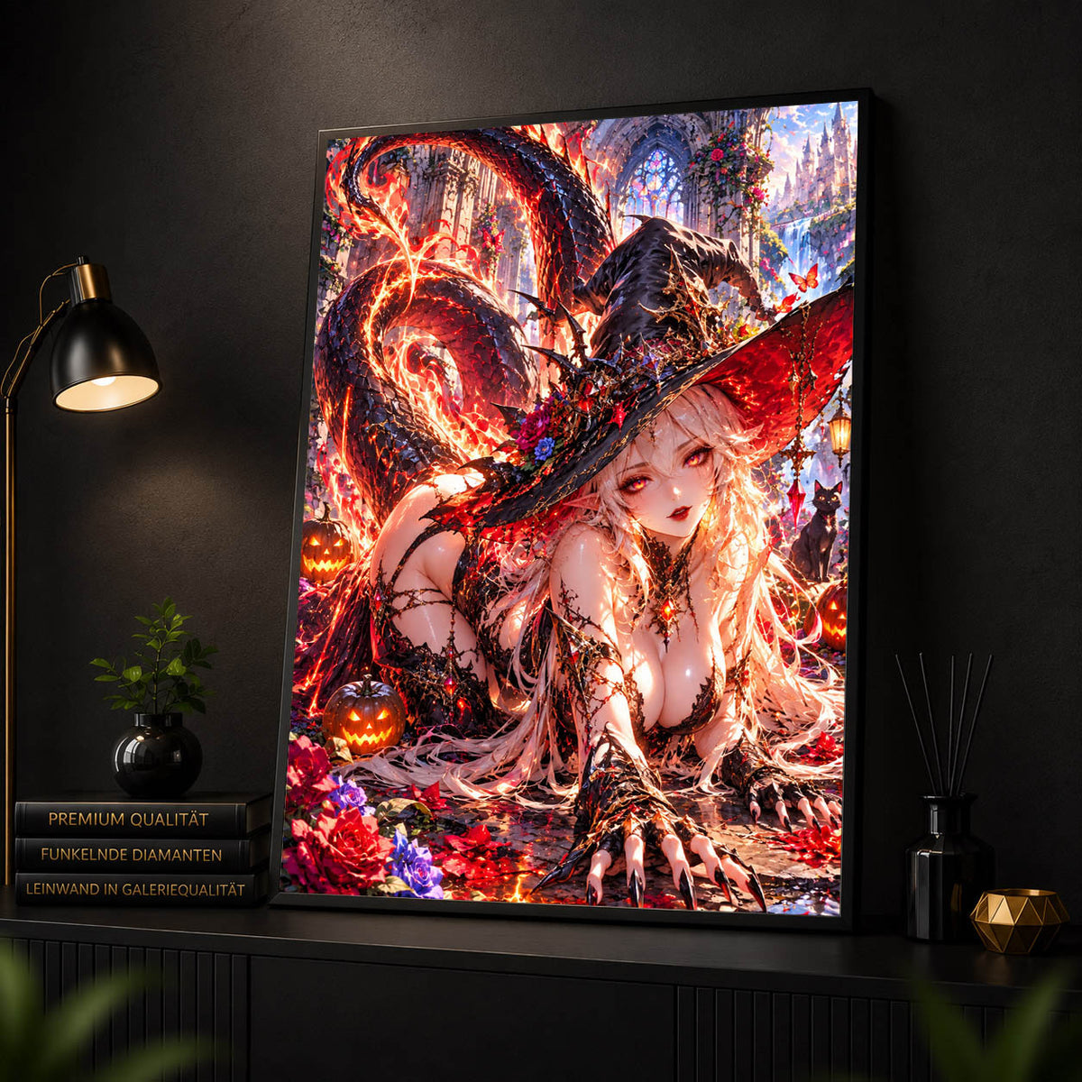 Diamond Painting - Hexe des Feuerdrachen