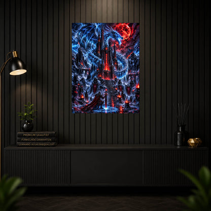 Diamond Painting - Festung des Eisdrachen