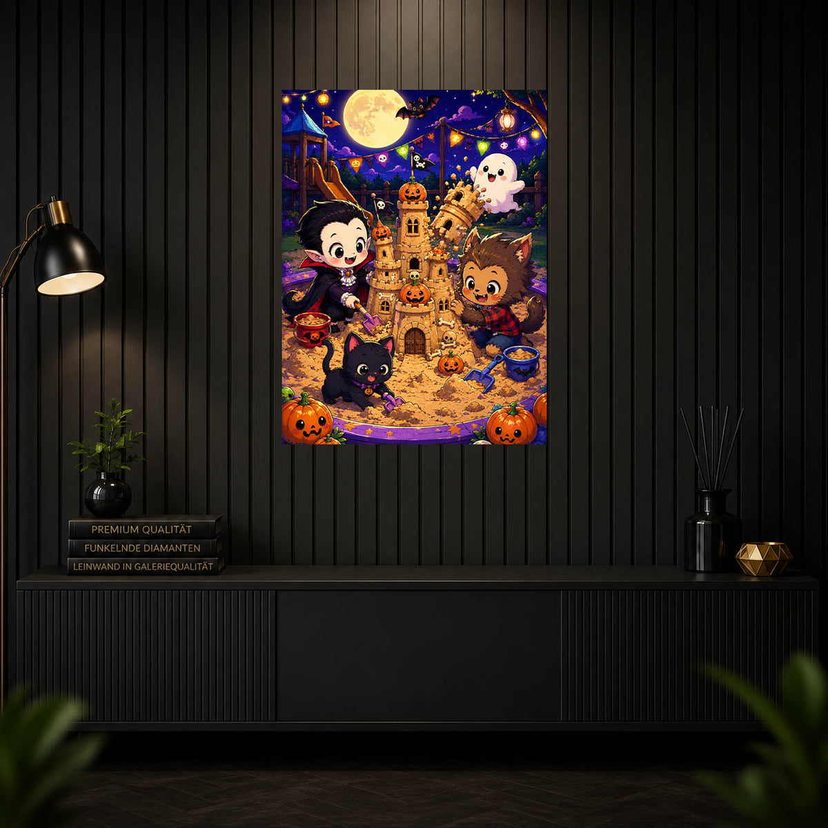 Diamond Painting - Halloween im Sandkasten