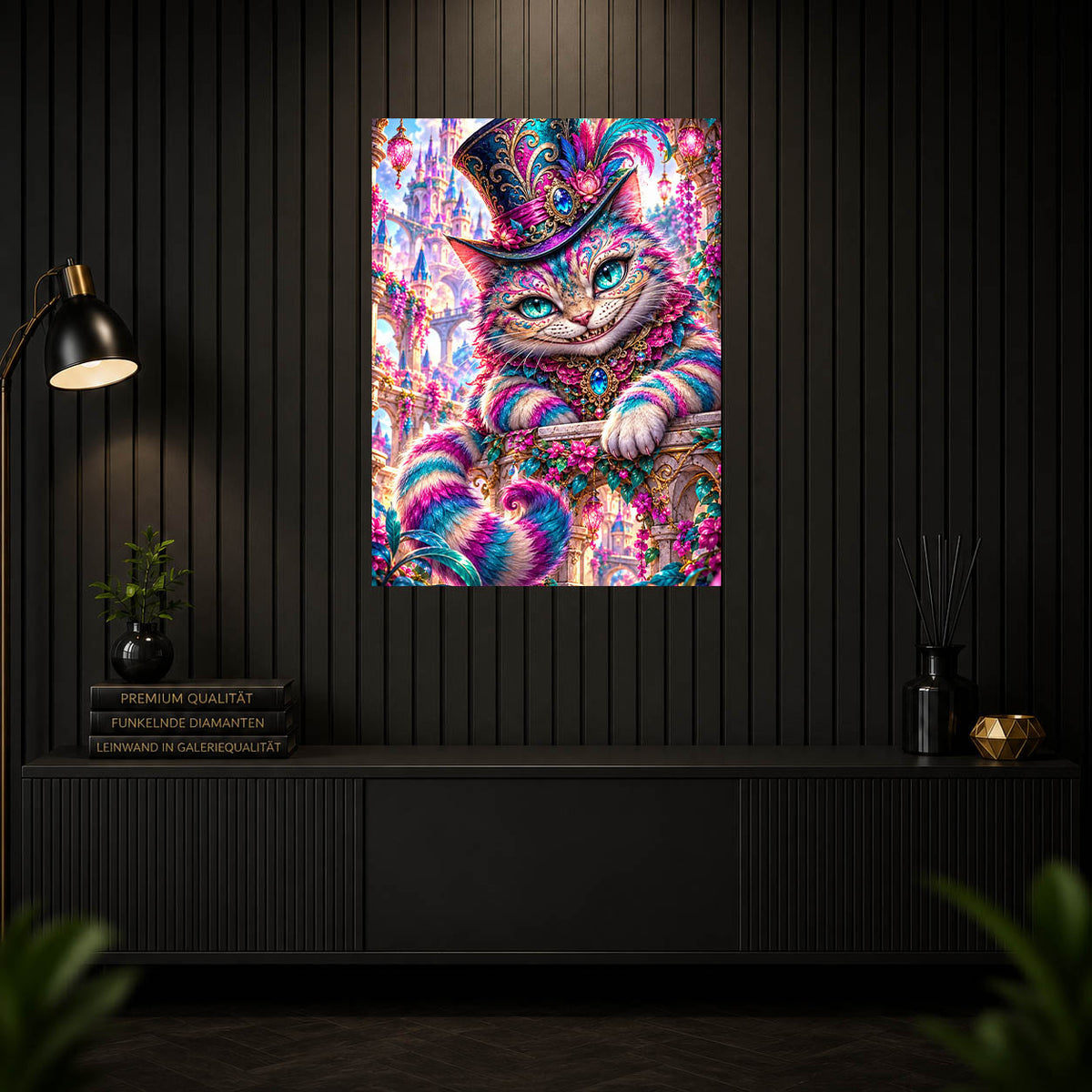 Diamond Painting - Grinsekatze Magie