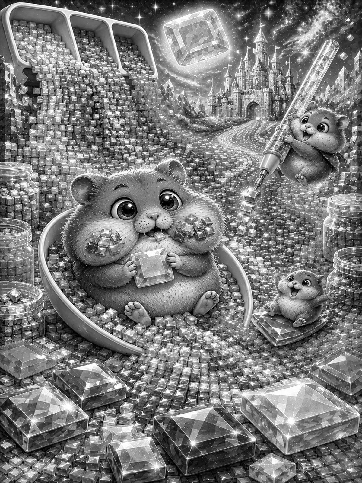 Mystery Painting - Steinchendieb Tipsi