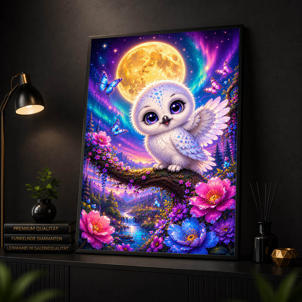 Diamond Painting - Eule im Mondlicht