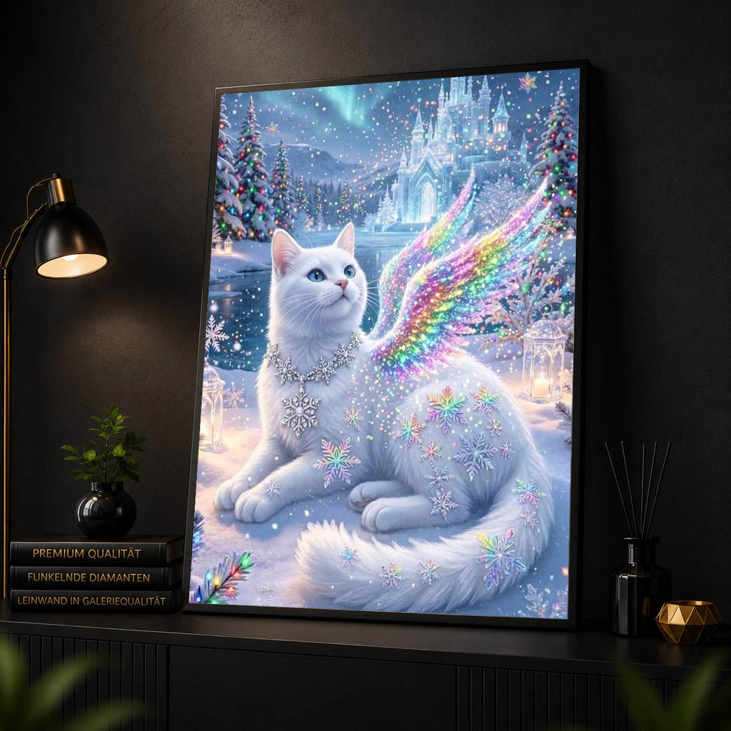 Diamond Painting - Schneekätzchen