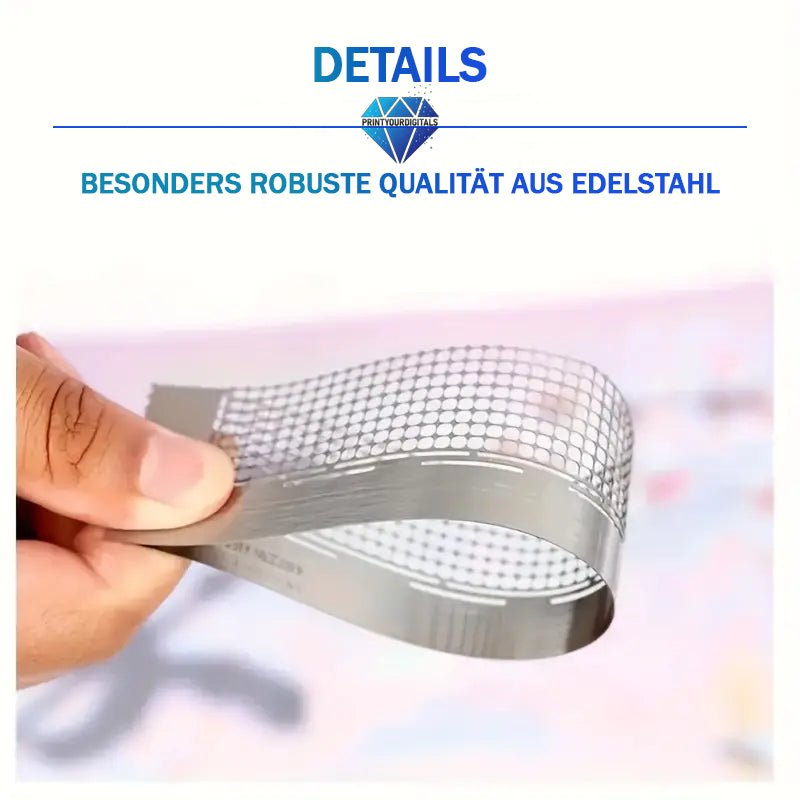 Edelstahl-Schablone für Diamond Painting – Lineal für runde Steine | DIY Diamond Painting Zubehör