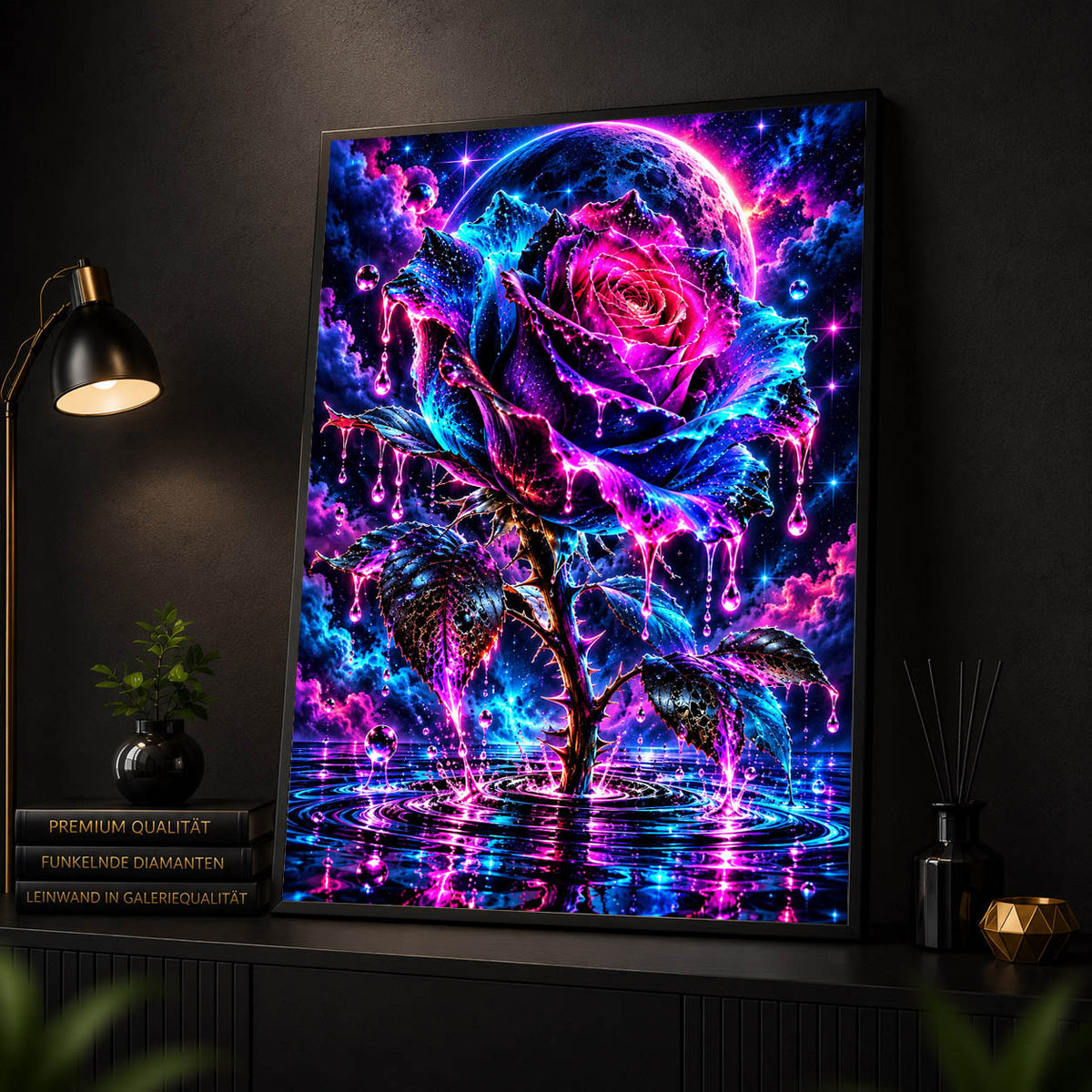 Diamond Painting - Mitternachtsrose