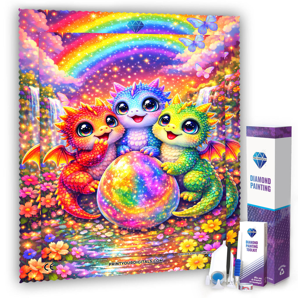 Diamond Painting – Drachentrio