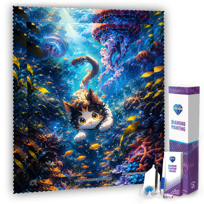 Diamond Painting - Kätzchen im Korallenriff