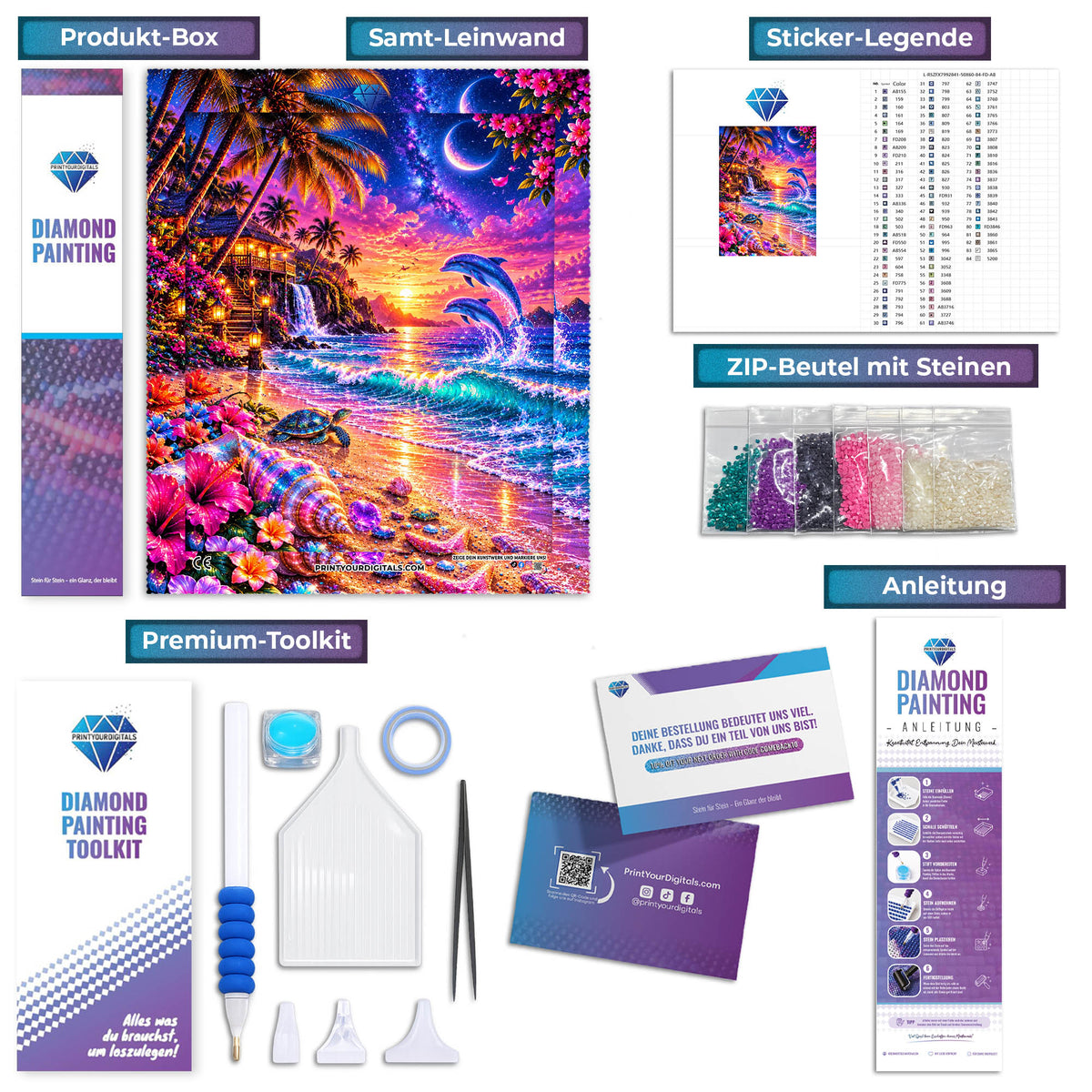 Diamond Painting - Magische Tropennacht