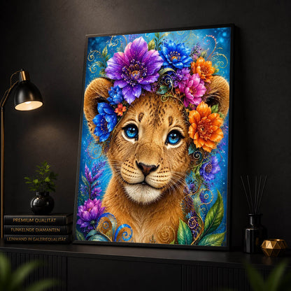 Diamond Painting - Blümenlöwe