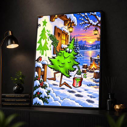 Diamond Painting – Weihnachtsbaum auf Abwegen