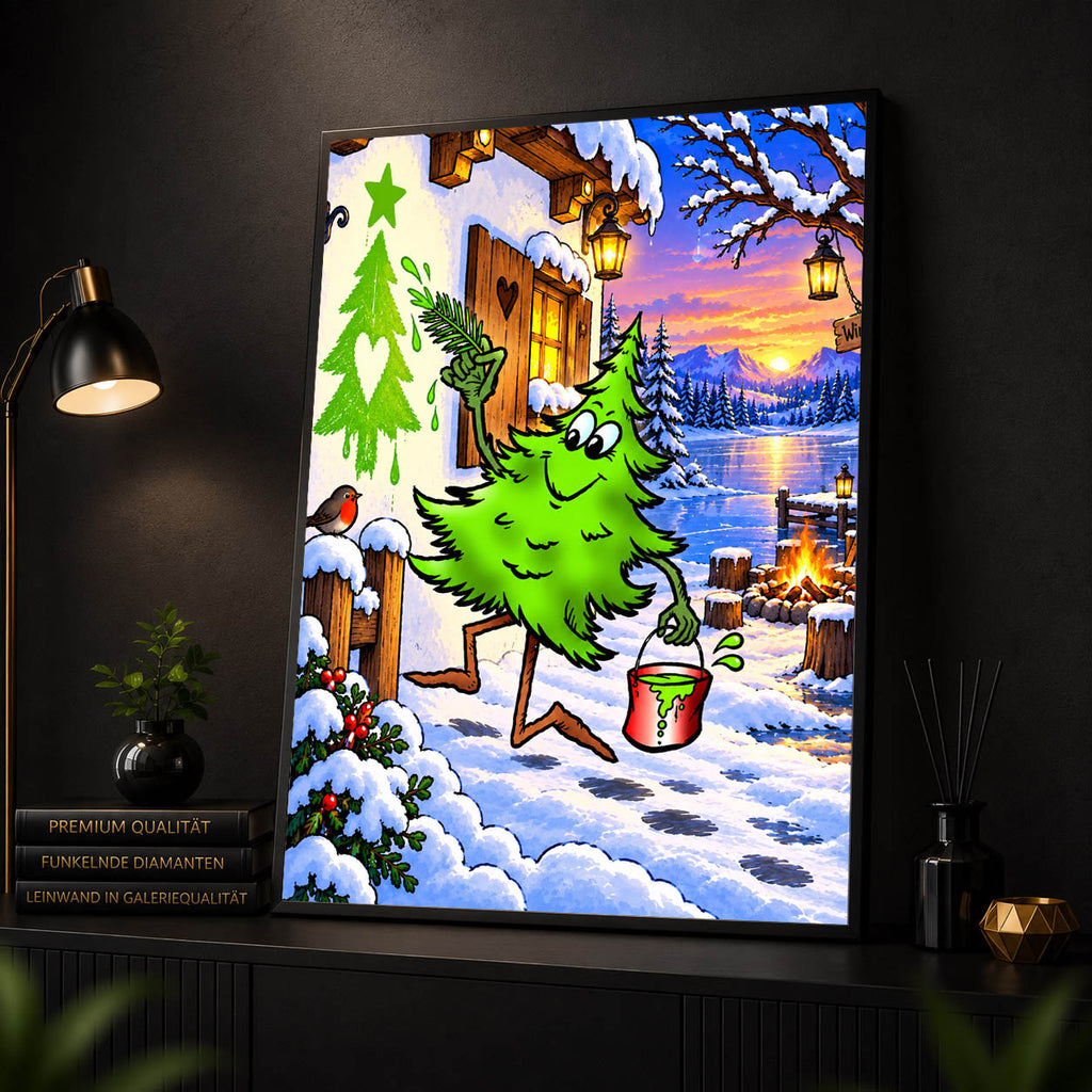 Diamond Painting – Weihnachtsbaum auf Abwegen