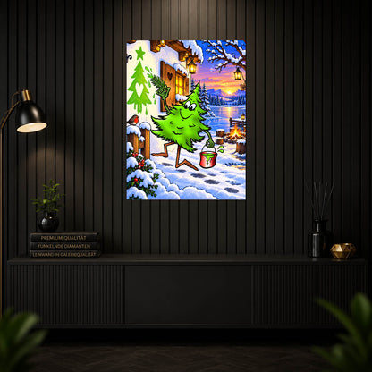 Diamond Painting – Weihnachtsbaum auf Abwegen