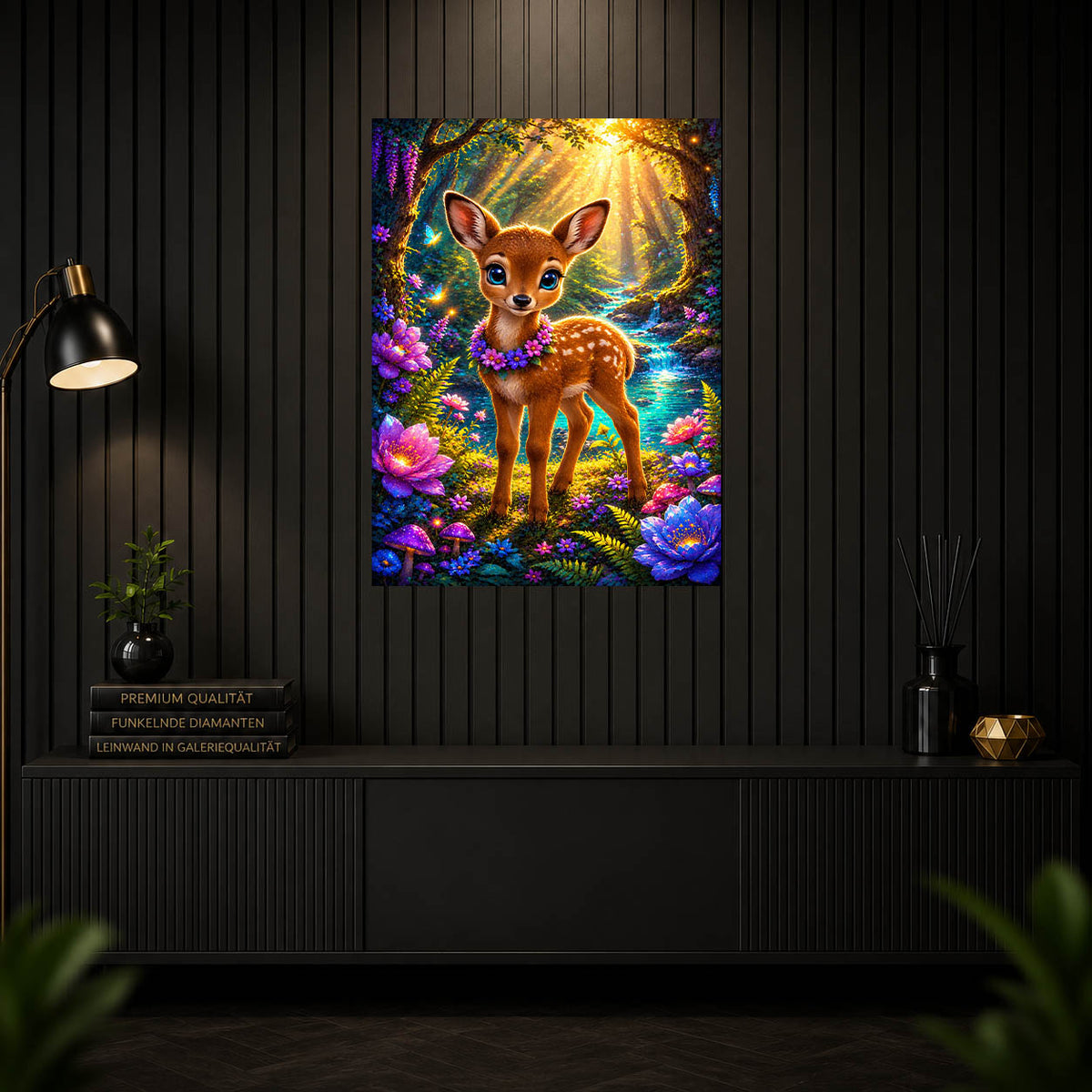 Diamond Painting - Rehkitz im Zauberwald