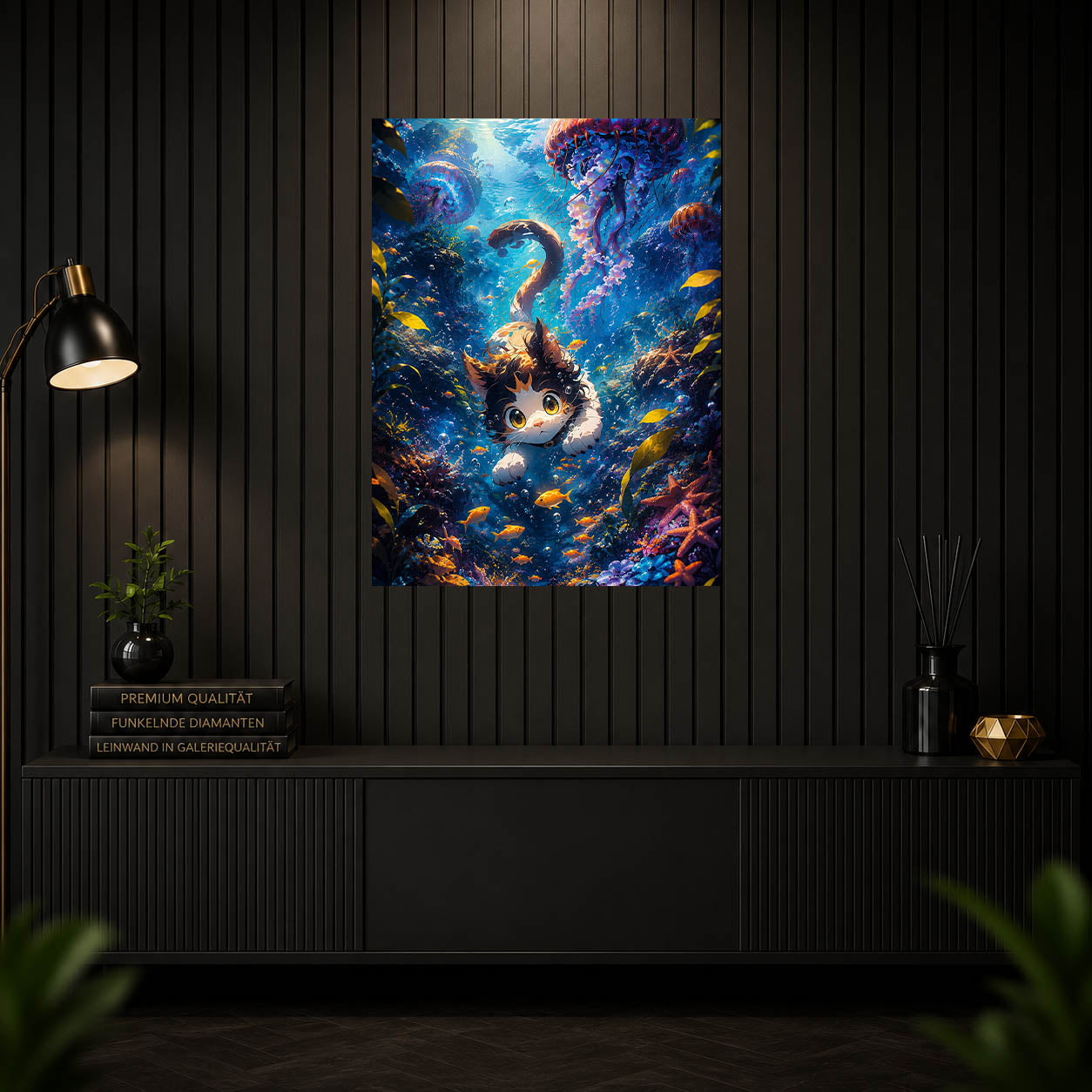 Diamond Painting - Kätzchen im Korallenriff