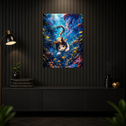 Diamond Painting - Kätzchen im Korallenriff