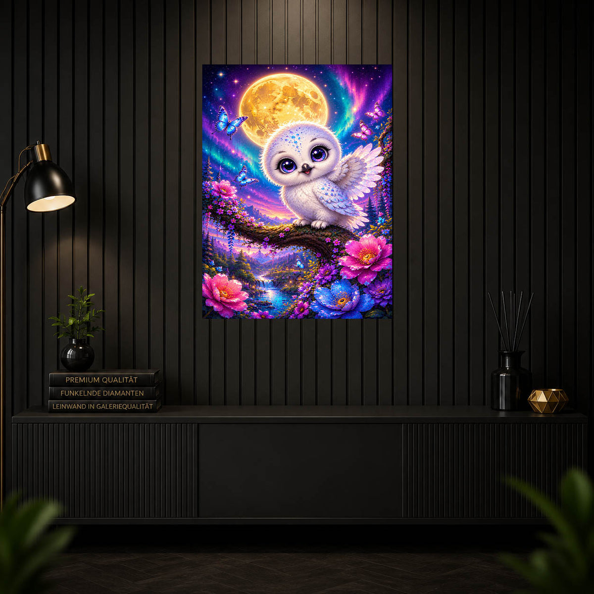 Diamond Painting - Eule im Mondlicht