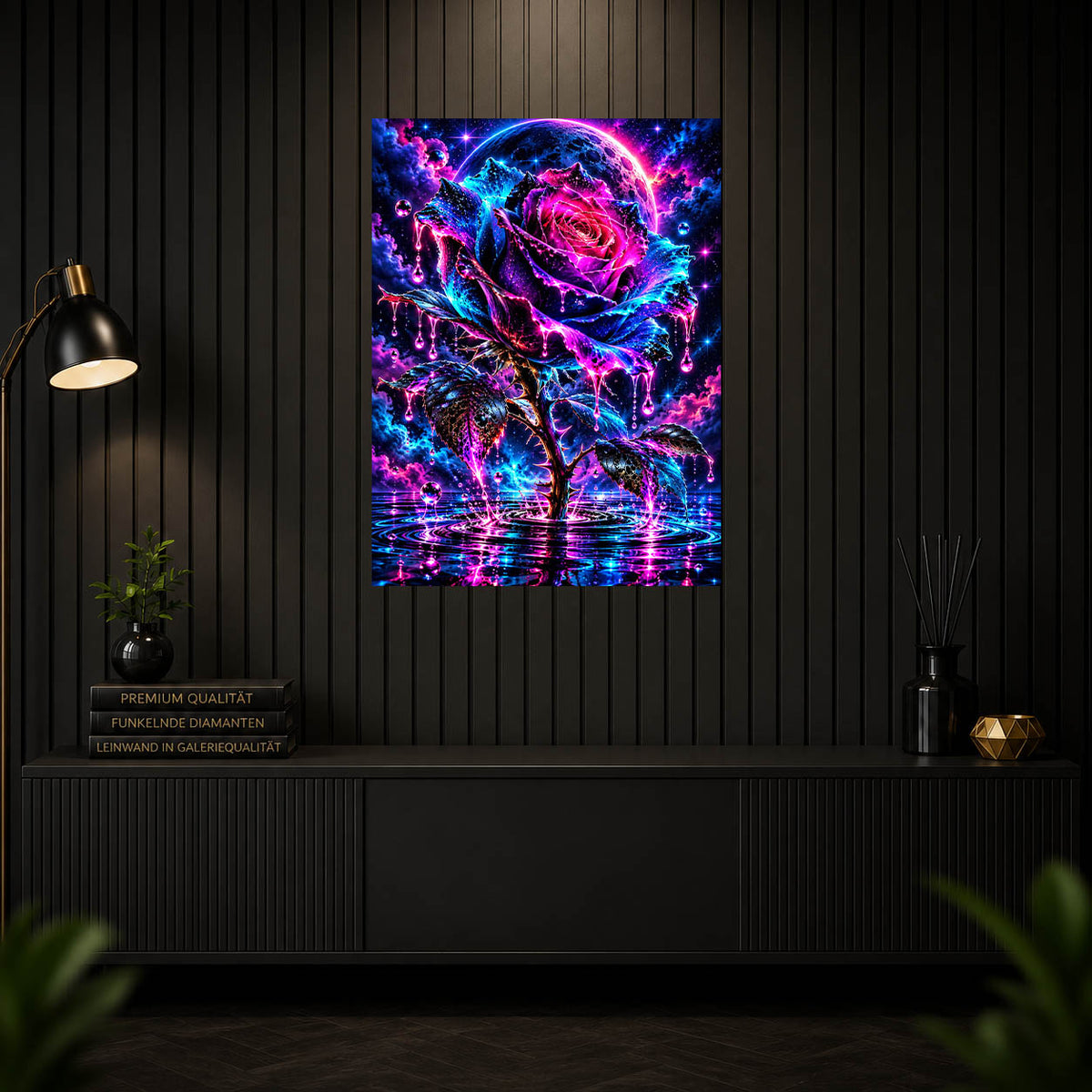 Diamond Painting - Mitternachtsrose
