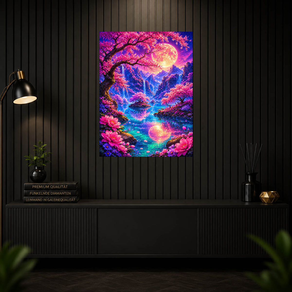 Diamond Painting - Blütenmondlicht