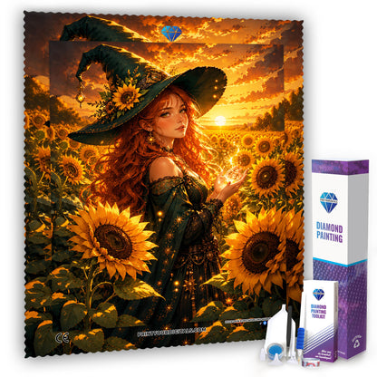Diamond Painting - Sonnenblumen Hexe