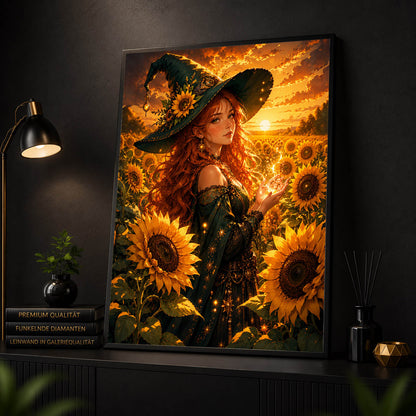 Diamond Painting - Sonnenblumen Hexe
