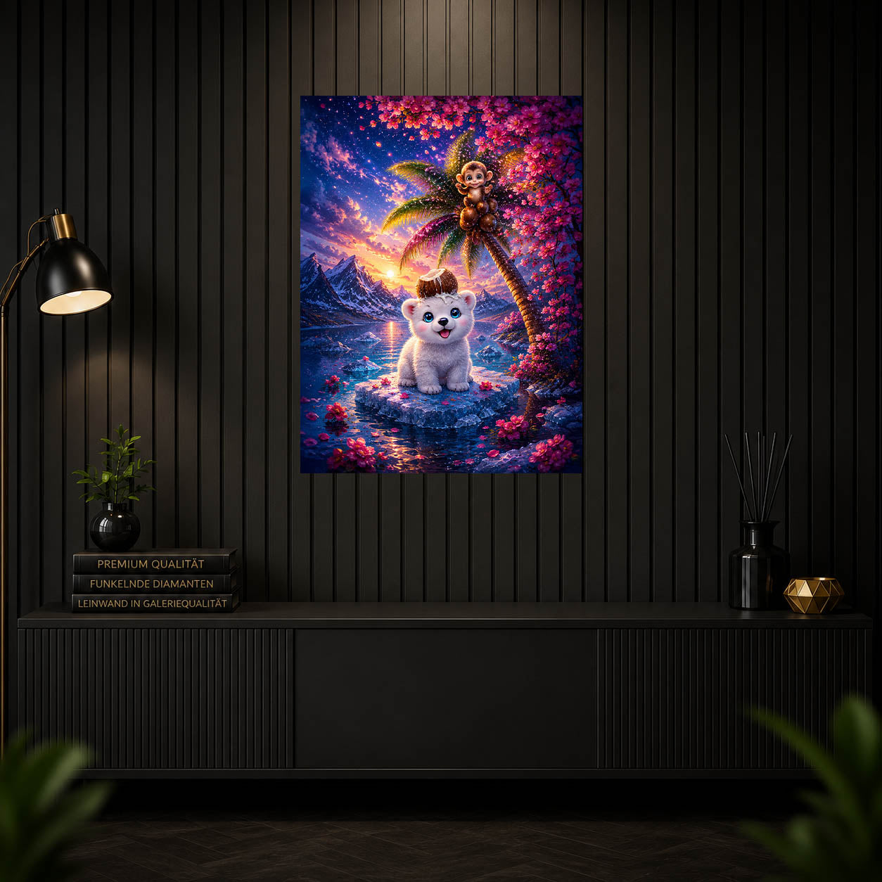 Diamond Painting - Kokos im Kirschblütenparadies