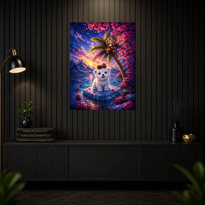 Diamond Painting - Kokos im Kirschblütenparadies