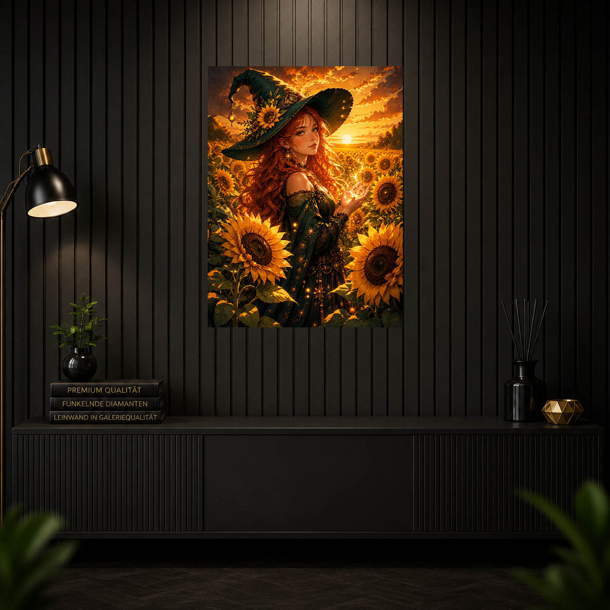 Diamond Painting - Sonnenblumen Hexe