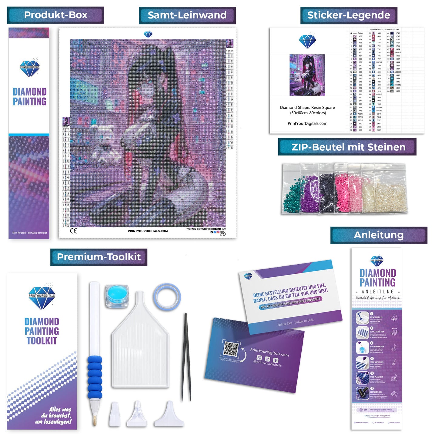 Diamond Painting – Dunkle Krankenschwester