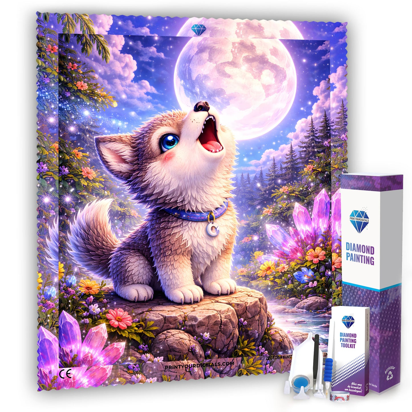 Diamond Painting - Guardians of the Jungle 100% AB Stones