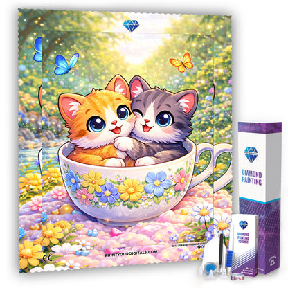 Diamond Painting - Katzenbuddies