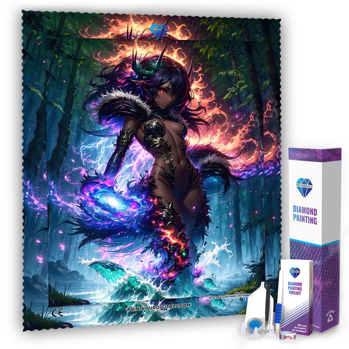 Diamond Painting - Elementarmagierin