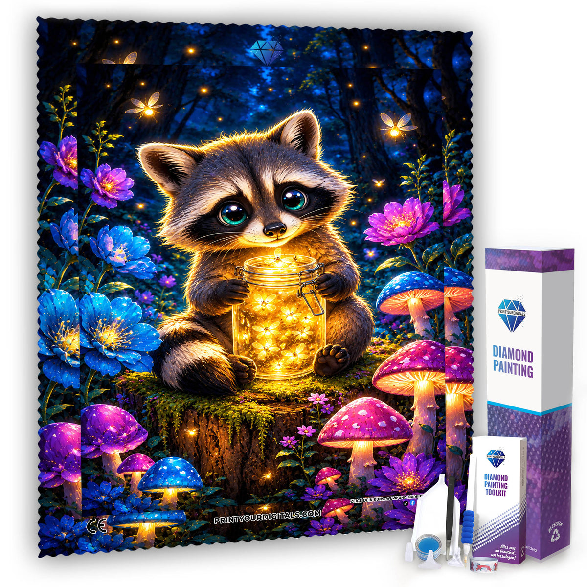Diamond Painting - Waschbär Glenn