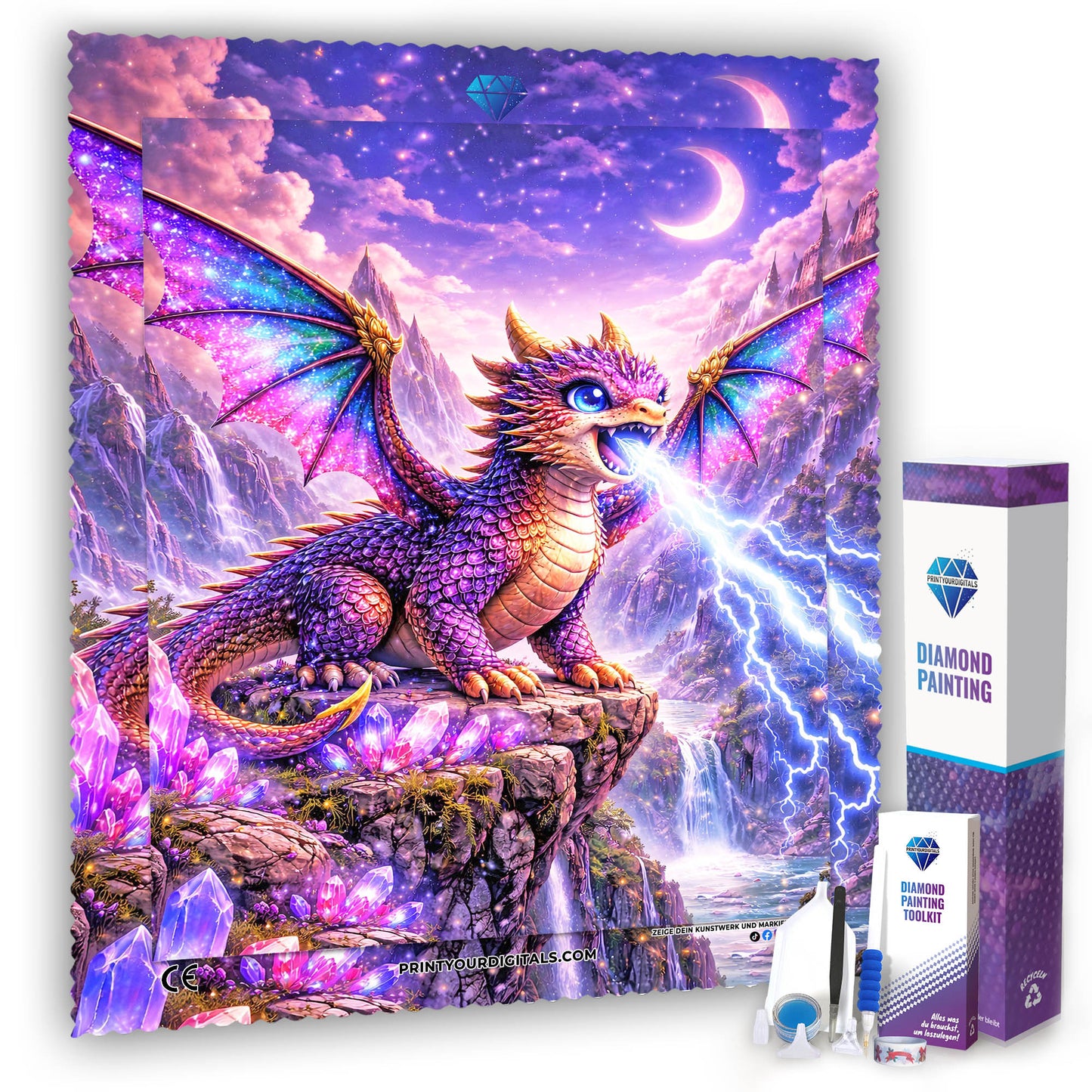 Diamond Painting – Drako der Mondwächter