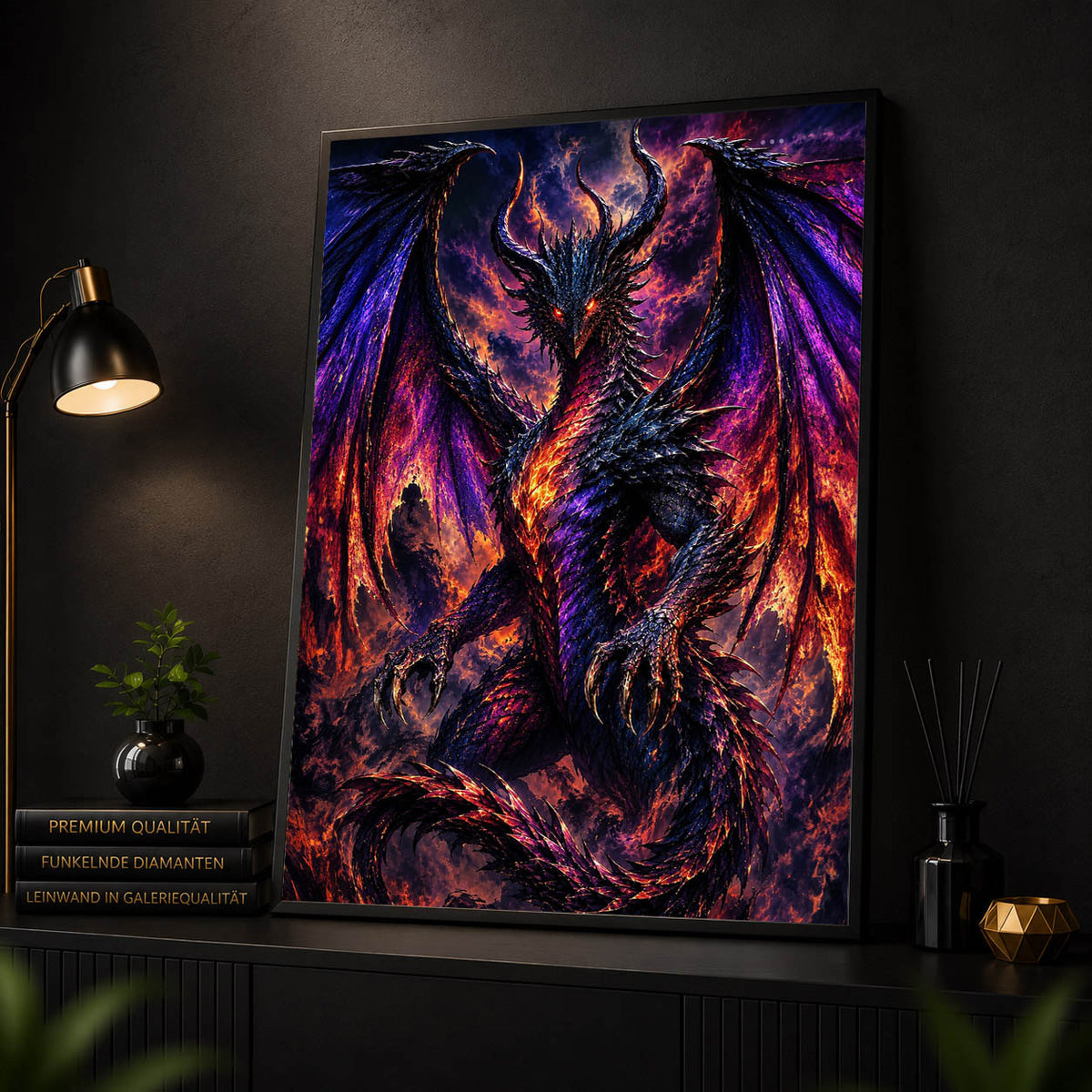 Diamond Painting - Herrscher der Flammen