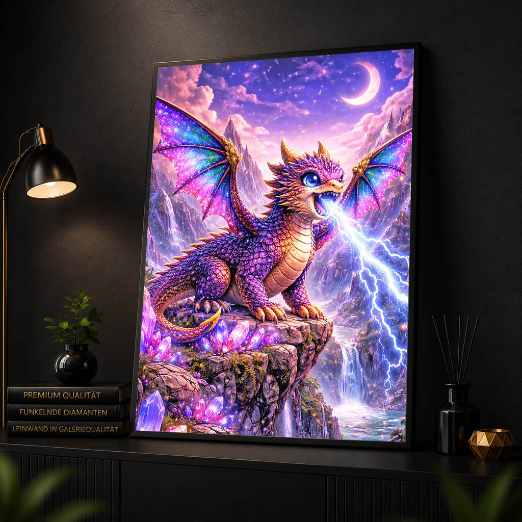 Diamond Painting – Drako der Mondwächter