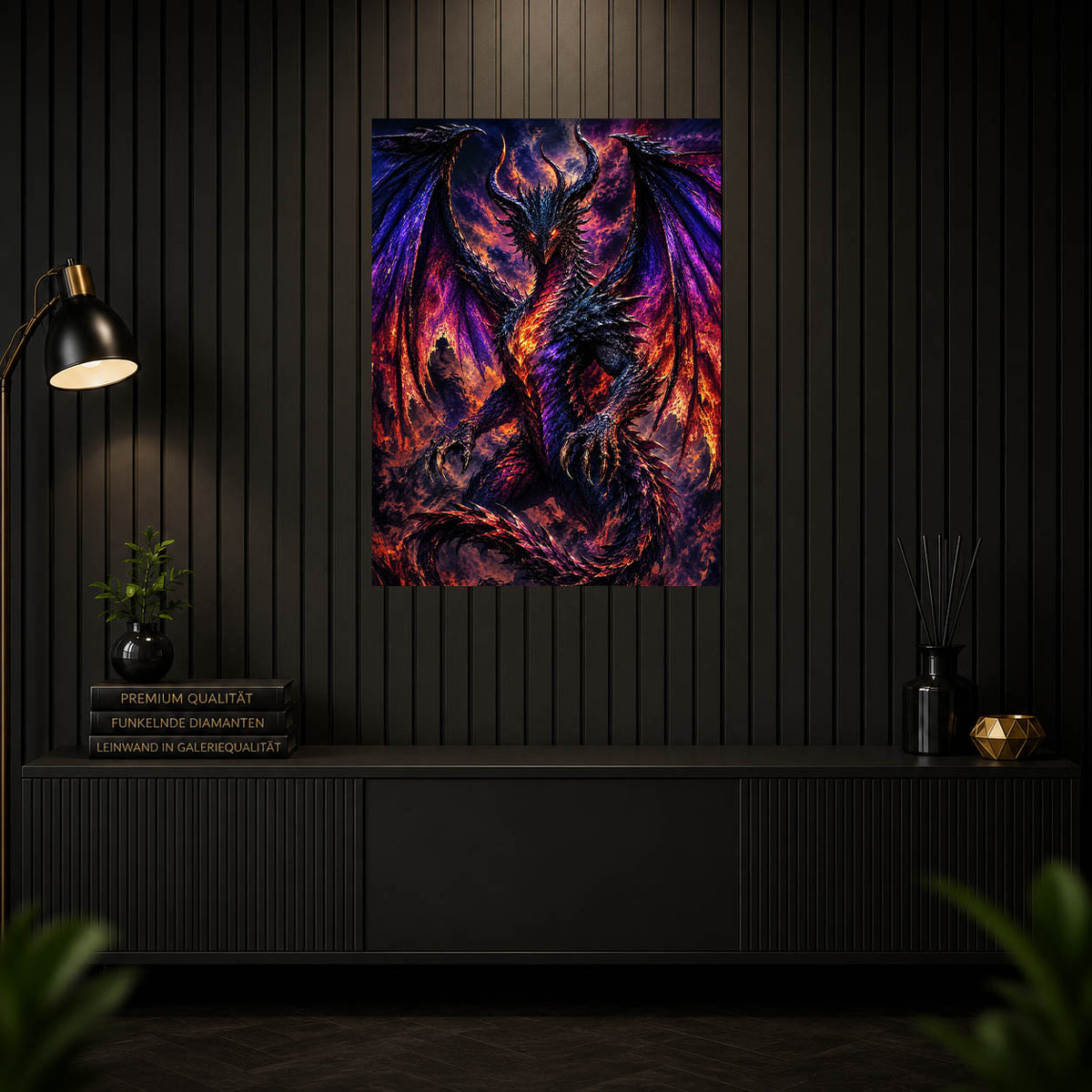 Diamond Painting - Herrscher der Flammen