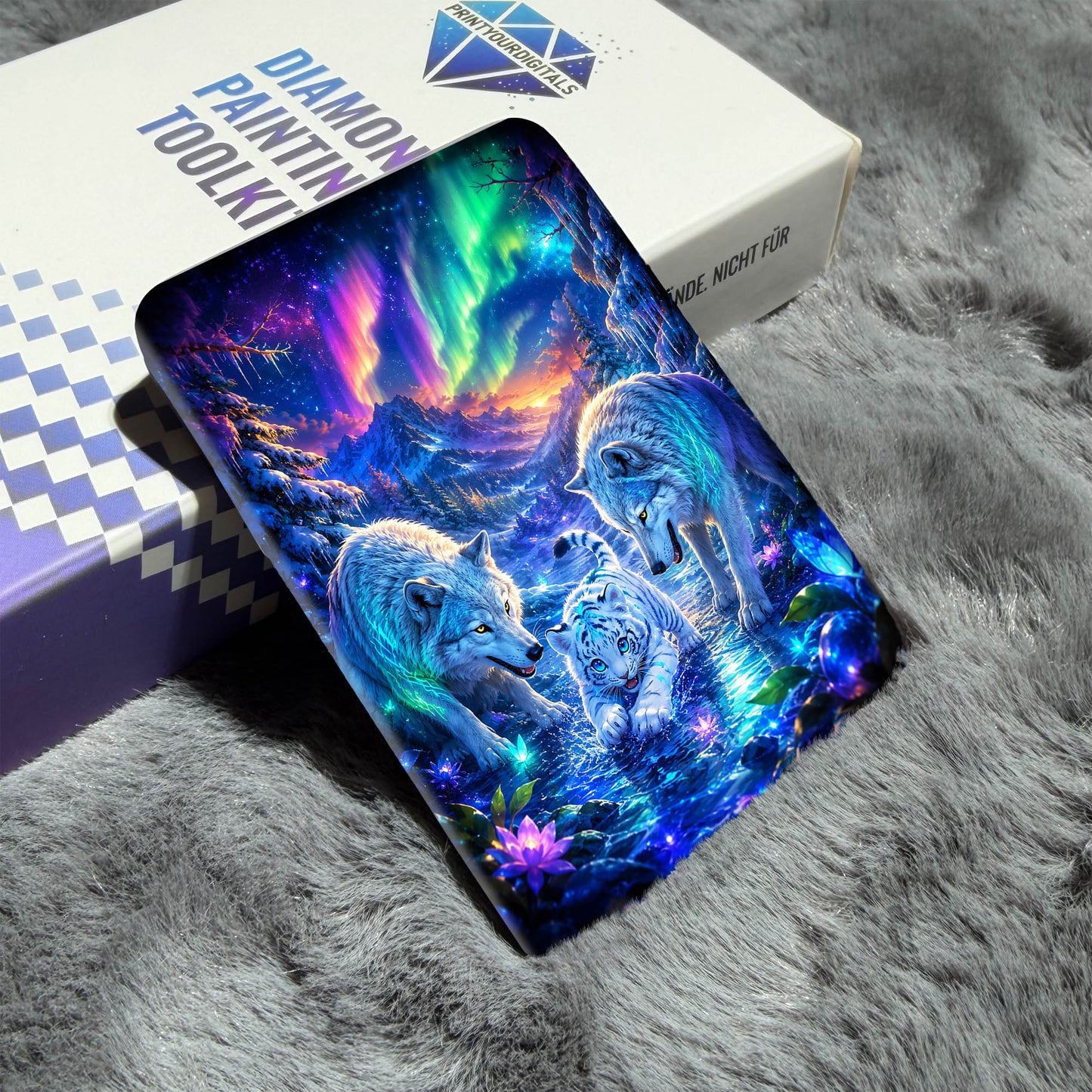 Cover Minder – Polarlicht Wölfe