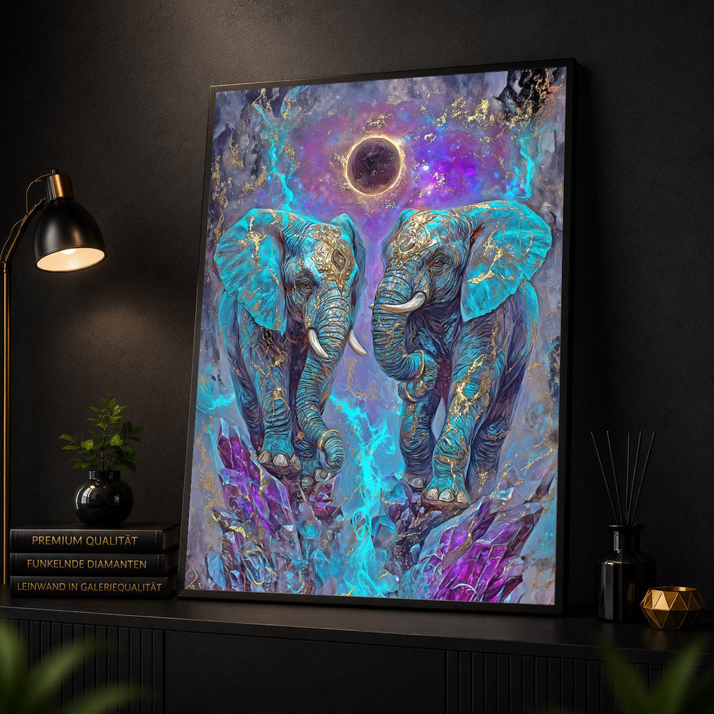 Diamond Painting – Kosmische Elefanten
