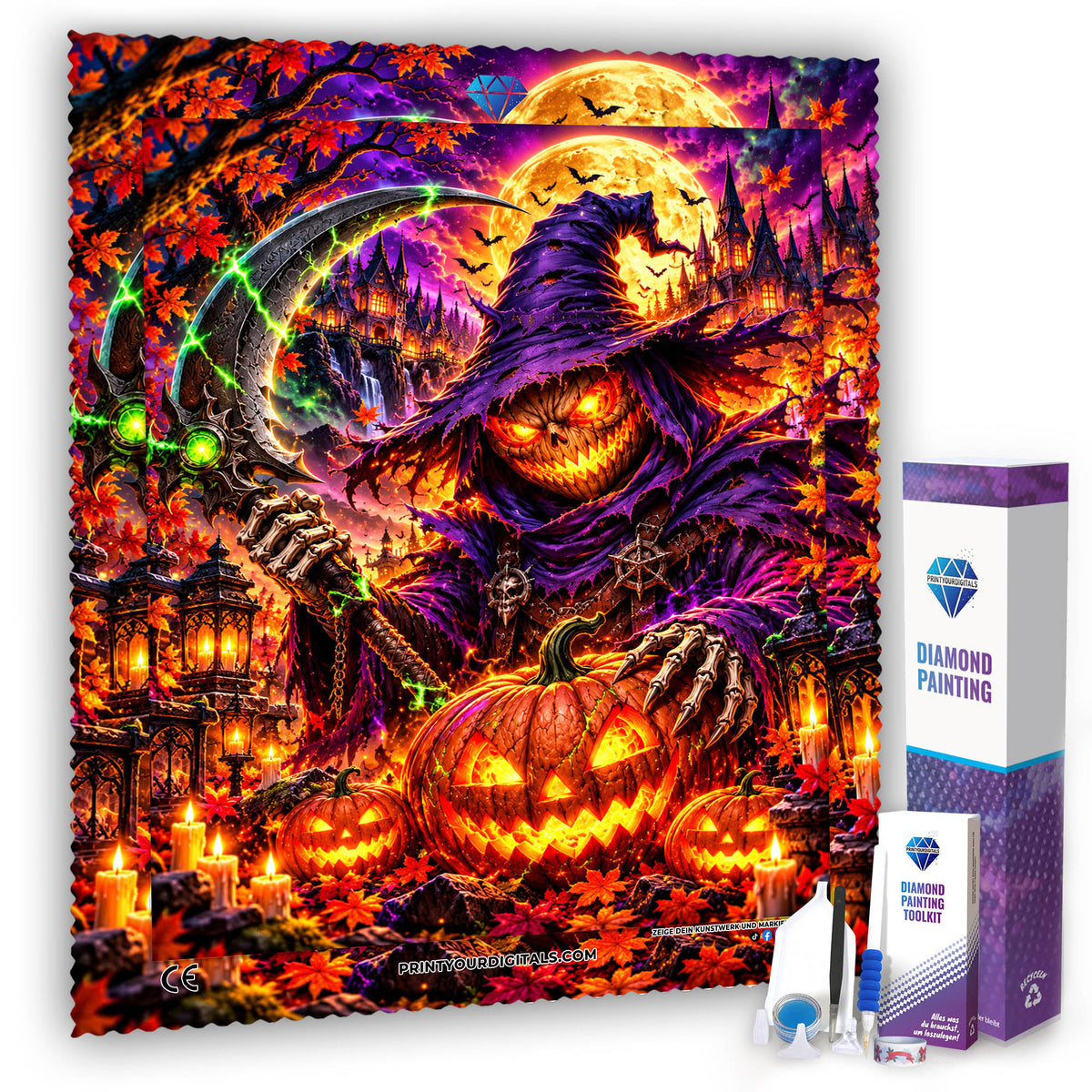 Diamond Painting - Der Kürbis-Sensenmann