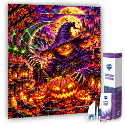 Diamond Painting - Der Kürbis-Sensenmann
