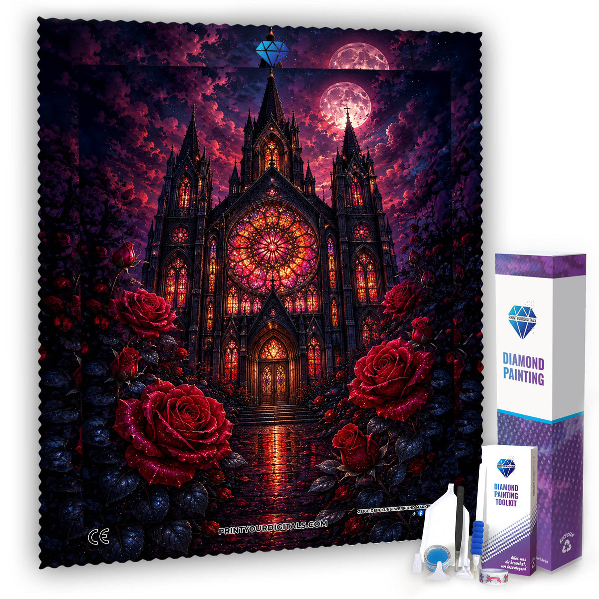 Diamond Painting - Kathedrale der Blutrosen