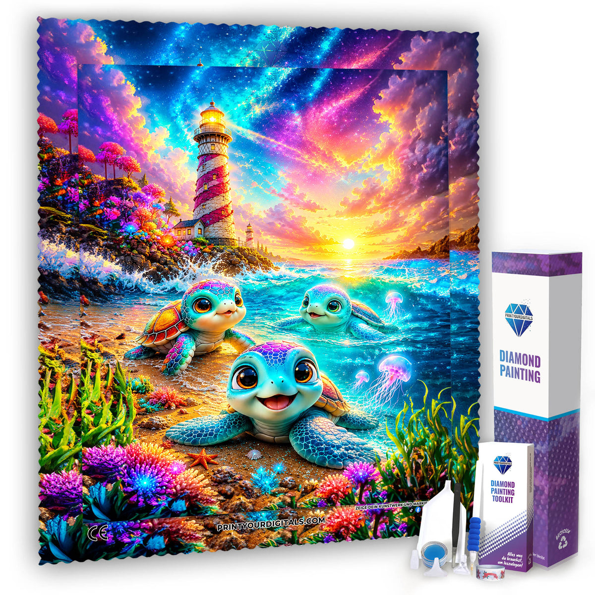 Diamond Painting - Schildkrötenwanderung