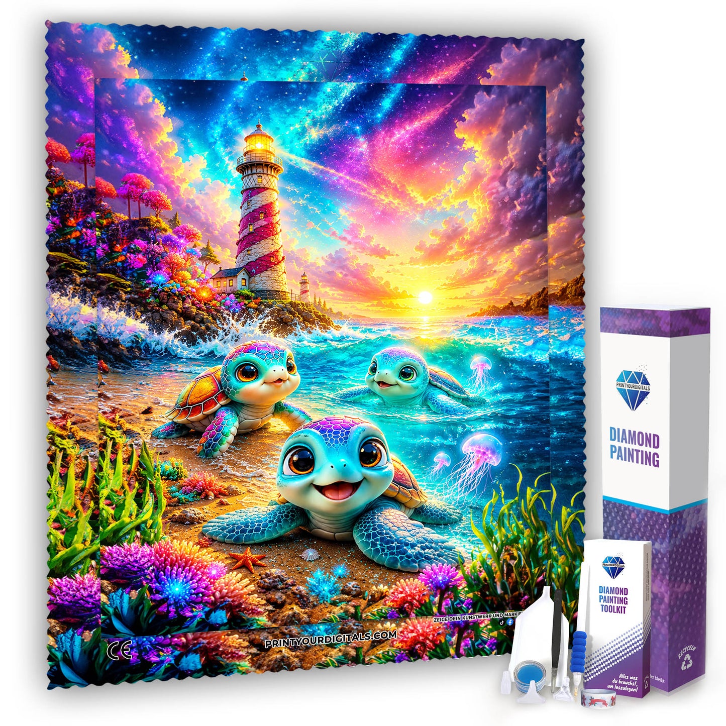 Diamond Painting - Schildkrötenwanderung