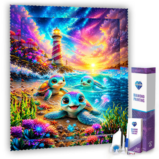 Diamond Painting - Schildkrötenwanderung