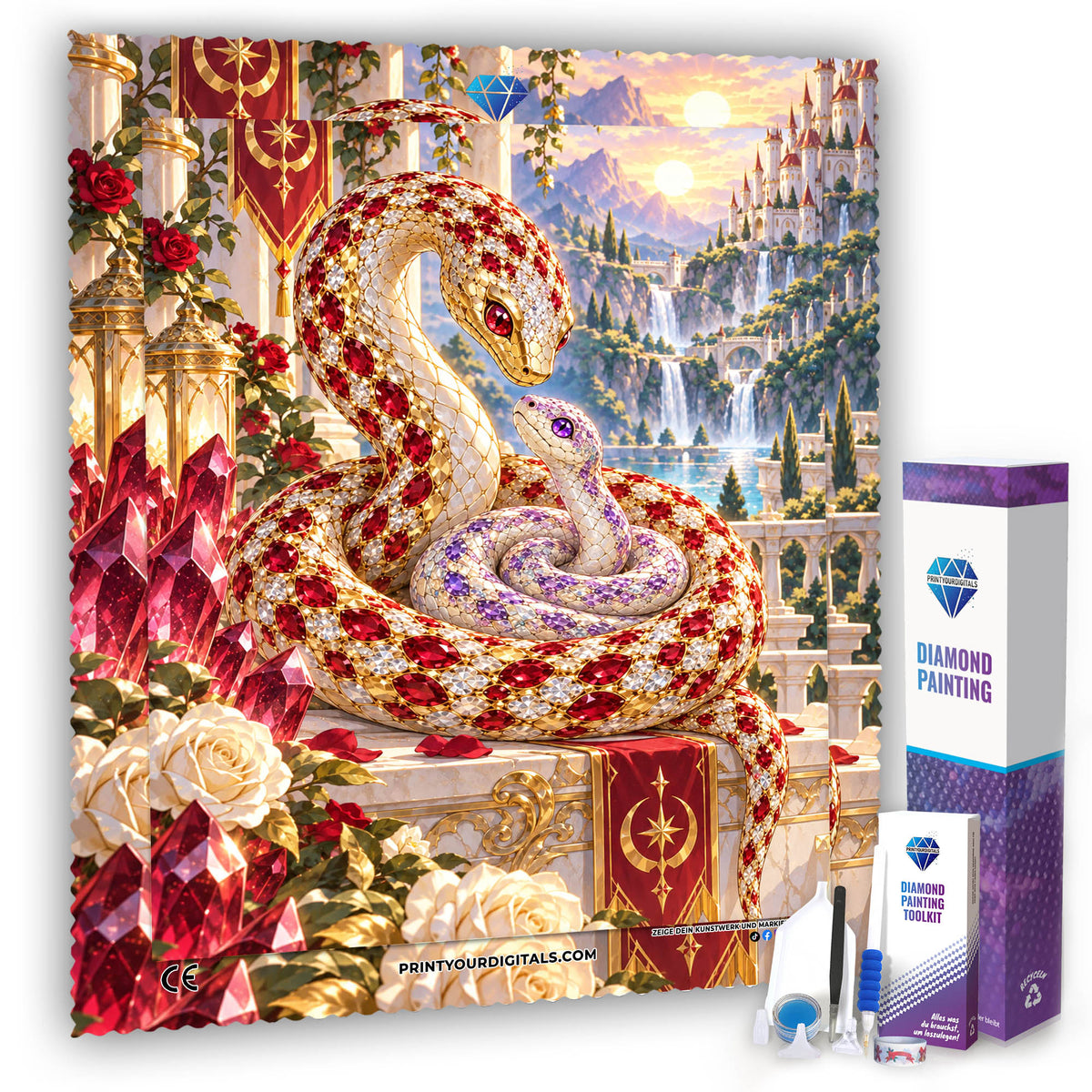 Diamond Painting - Rubinschlange
