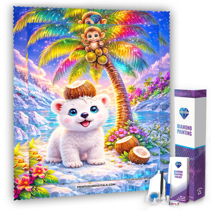 Diamond Painting – Kokos der Eisbär